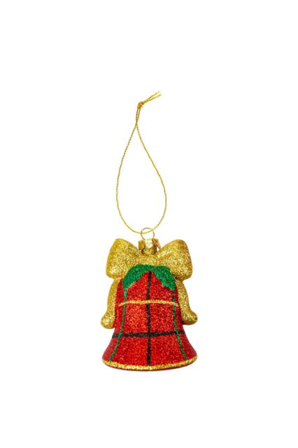 VFM e-Store Christmas Decoration Xmas Bell X 1 9cm x 5. 7cm x 5. 7cm Xmas Bell in Red - image 1