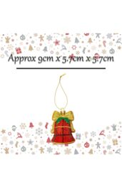 VFM e-Store Christmas Decoration Xmas Bell X 1 9cm x 5. 7cm x 5. 7cm Xmas Bell in Red - thumbnail 2