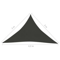 Berkfield Home Sunshade Sail 160 g/m ² Anthracite 3x3x4.2 m HDPE in Black - thumbnail 6