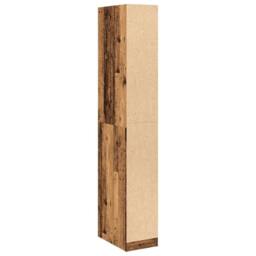 Berkfield Home Wardrobe Old Wood 30x50x200 cm Engineered Wood in Brown - Size: 30 x 50 x 200 cm - thumbnail 7