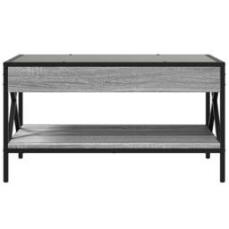 Berkfield Home Coffee Table with Infinity LED Grey Sonoma 70x50x38 cm - Size: 70 x 50 x 38 cm - thumbnail 6