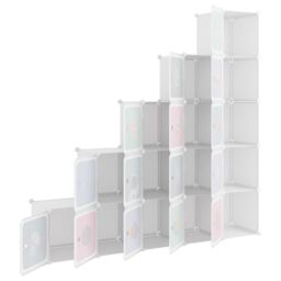 Berkfield Home Cube Storage Cabinet for Kids with 15 Cubes White PP - thumbnail 6