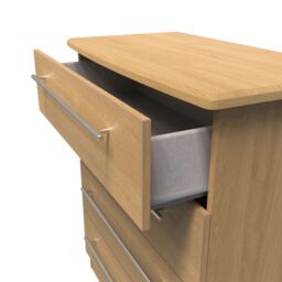 Ready Assembled 2 U Carlton 4 Drawer Chest (Ready Assembled) in Natural - Size: Medium - thumbnail 5