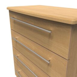 Ready Assembled 2 U Carlton 4 Drawer Chest (Ready Assembled) in Natural - Size: Medium - thumbnail 4