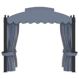 Berkfield Home Gazebo with Curtains 3x4 m Anthracite Steel in Dark Grey - thumbnail 3