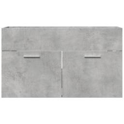 Berkfield Home Sink Cabinet Concrete Grey 80x38.5x46 cm Engineered Wood - thumbnail 4
