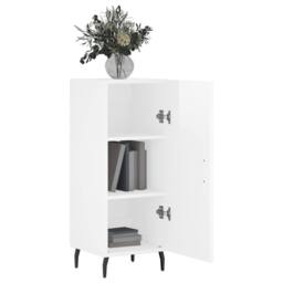 Berkfield Home Sideboard High Gloss White 34.5x34x90 cm Engineered Wood - thumbnail 4