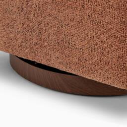 FurnitureboxUK Odessa Fabric Swivel Accent Chair in Orange - thumbnail 8