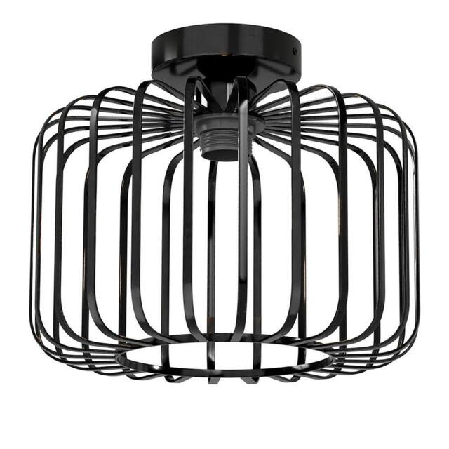 Emitto Ceiling Light Industrial Chandelier Metal Pendant Lamp Bedroom E27 in Black - image 1