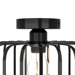 Emitto Ceiling Light Industrial Chandelier Metal Pendant Lamp Bedroom E27 in Black - thumbnail 5