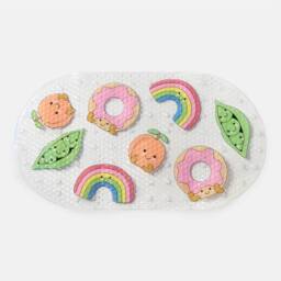 OHS Kids Sweetie Pies PVC Bath Mat Non Slip Strong Suction in Clear