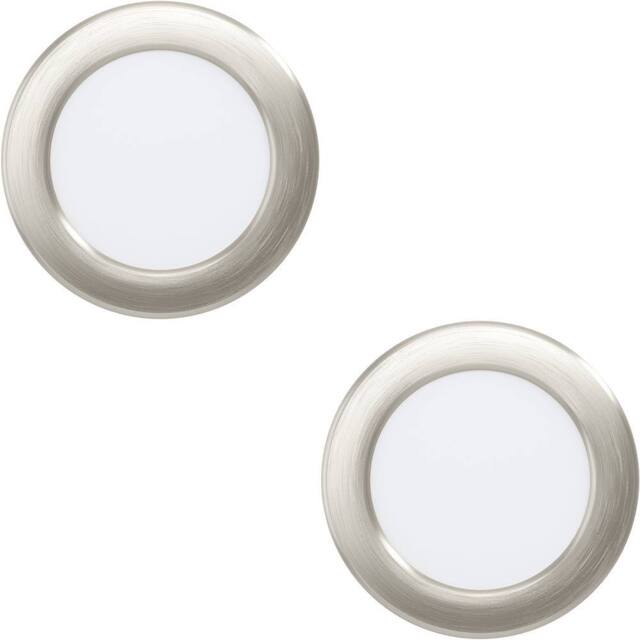 Loops 2 PACK Sleek Satin Nickel Ceiling Spotlight for Indoor Space - Design in Metallics - image 1