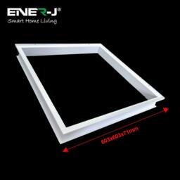 ENER-J Recessed Deep Frame for 595x595 LED Panels Pack of 4 in White - thumbnail 4
