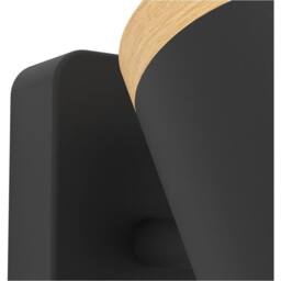 Loops Sleek LED Ceiling Spotlight in Black & Brown for Bathroom Lighting - thumbnail 5