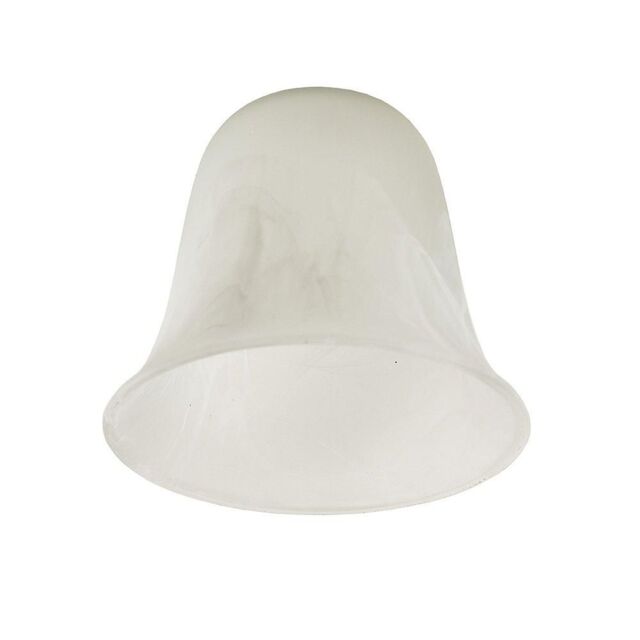 ValueLights 3 Pack Marble Effect Bell Shaped White Frosted Glass Replacement Shades - image 1