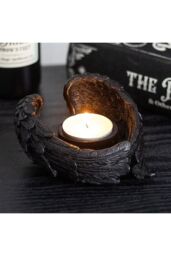 KDMD Raven Wings Tealight Candle Holder in Grey - thumbnail 1