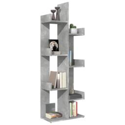 Berkfield Home Compact Book Cabinet Concrete Grey 48x25.5x140 cm Engineered Wood - thumbnail 1
