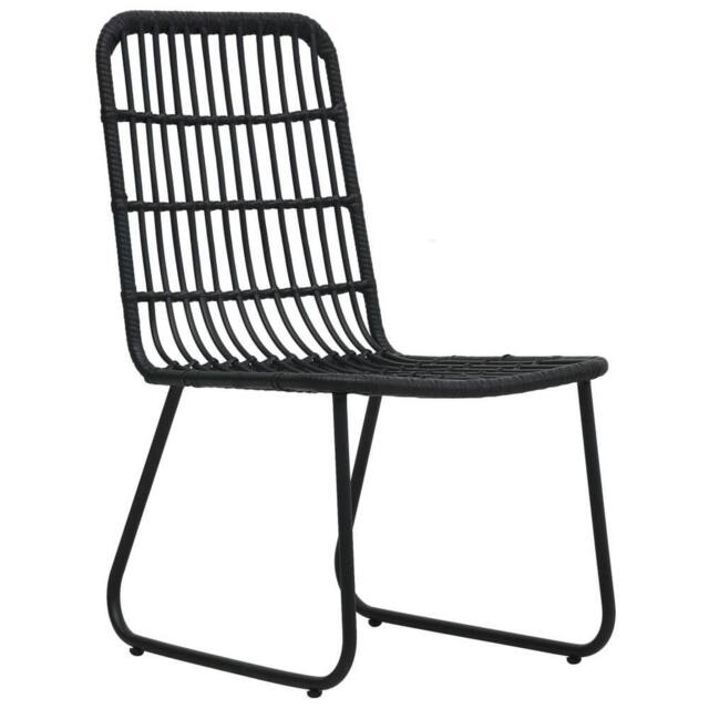 Berkfield Home Garden Chairs 2 pcs Poly Rattan Black - image 1