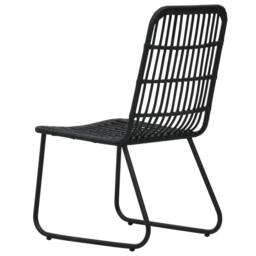 Berkfield Home Garden Chairs 2 pcs Poly Rattan Black - thumbnail 5