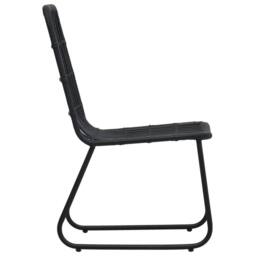 Berkfield Home Garden Chairs 2 pcs Poly Rattan Black - thumbnail 4