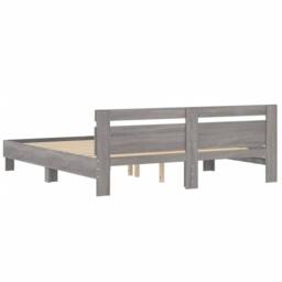 Berkfield Home Durable Bed Frame without Mattress Grey Sonoma 180x200 cm Super King - thumbnail 7