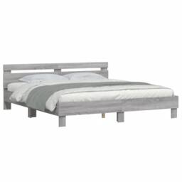 Berkfield Home Durable Bed Frame without Mattress Grey Sonoma 180x200 cm Super King - thumbnail 4