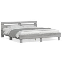Berkfield Home Durable Bed Frame without Mattress Grey Sonoma 180x200 cm Super King - thumbnail 3