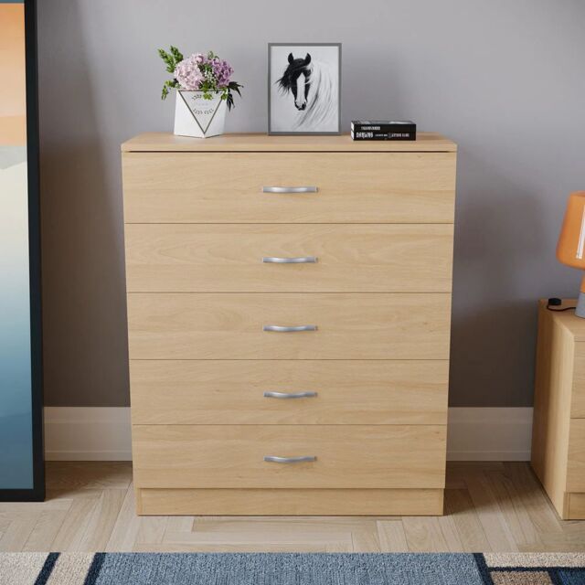 Interior Emporium Ltd Chester 5-Drawer Chest - Classic Bedroom Storage Unit - Pre-Assembled (Oak) in Light Oak - image 1