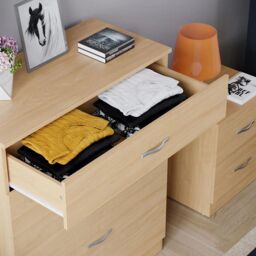 Interior Emporium Ltd Chester 5-Drawer Chest - Classic Bedroom Storage Unit - Pre-Assembled (Oak) in Light Oak - thumbnail 3