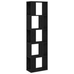 Berkfield Home Bookcase 5-Tier Black Oak 45x23, 5x162, 5 cm Engineered Wood - thumbnail 2