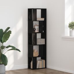 Berkfield Home Bookcase 5-Tier Black Oak 45x23, 5x162, 5 cm Engineered Wood - thumbnail 1