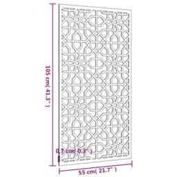 Berkfield Home Garden Wall Decoration 105x55 cm Corten Steel Moorish Design in Brown - thumbnail 8