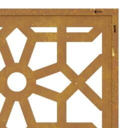 Berkfield Home Garden Wall Decoration 105x55 cm Corten Steel Moorish Design in Brown - thumbnail 7
