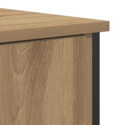 Berkfield Home Sideboard Artisan Oak 70x30x80 cm Engineered Wood & Steel in Brown - Size: 70 x 30 x 80 cm - thumbnail 9
