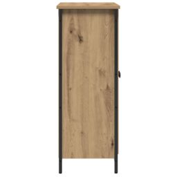 Berkfield Home Sideboard Artisan Oak 70x30x80 cm Engineered Wood & Steel in Brown - Size: 70 x 30 x 80 cm - thumbnail 7