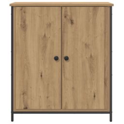 Berkfield Home Sideboard Artisan Oak 70x30x80 cm Engineered Wood & Steel in Brown - Size: 70 x 30 x 80 cm - thumbnail 6