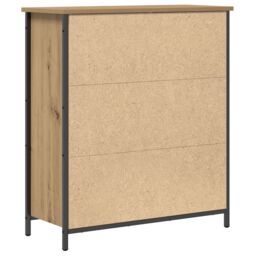 Berkfield Home Sideboard Artisan Oak 70x30x80 cm Engineered Wood & Steel in Brown - Size: 70 x 30 x 80 cm - thumbnail 8