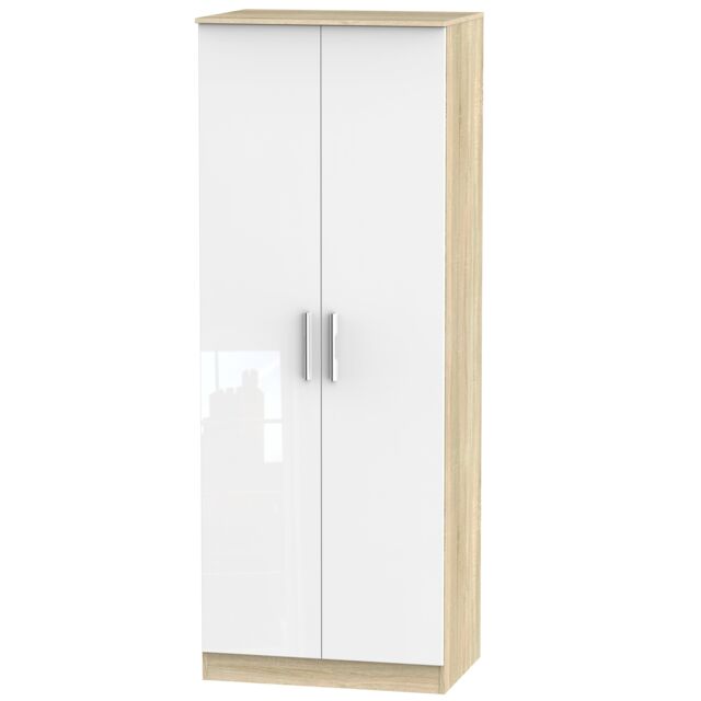 Ready Assembled 2 U Stafford 2 Door Wardrobe (Ready Assembled) in White