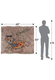 Warner Bros. Fred Flintstone Stone Wall Drawing Silky Touch Super Soft Throw Blanket 152 X 127 cm in White - thumbnail 5