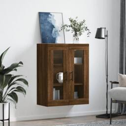 Berkfield Home Wall Mounted Cabinet Brown Oak 69.5x34x90 cm - thumbnail 3