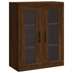 Berkfield Home Wall Mounted Cabinet Brown Oak 69.5x34x90 cm - thumbnail 1