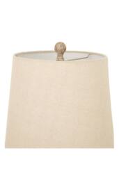 KDMD Chiaro Candlestick Table Lamp with Linen Shade - Elegant Modern Design in Brown - thumbnail 4