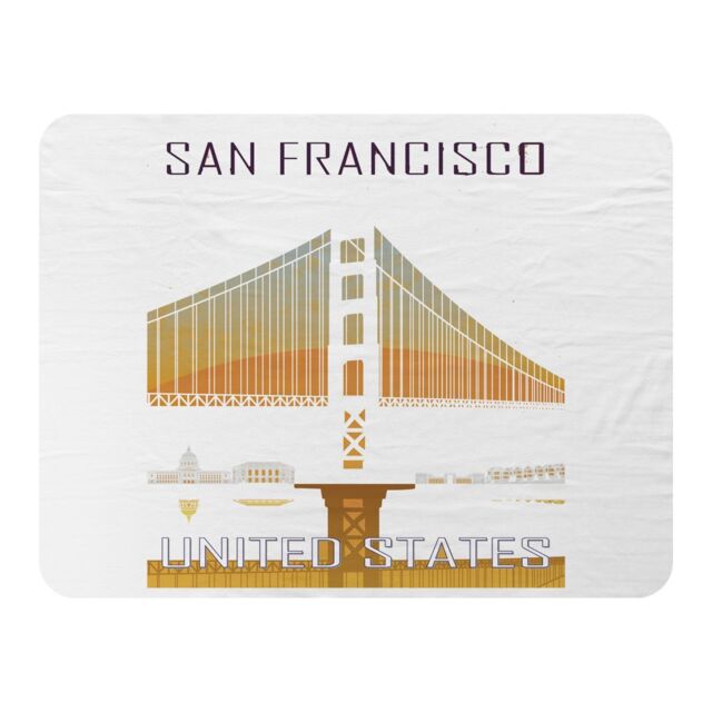 Benjamin Tate Design San Francisco Blanket in Natural - Size: 120 cm x 150 cm - image 1