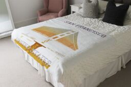 Benjamin Tate Design San Francisco Blanket in Natural - Size: 120 cm x 150 cm - thumbnail 3