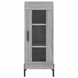 Berkfield Home Highboard Grey Sonoma 34.5x34x180 cm Engineered Wood - thumbnail 8