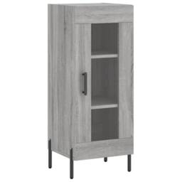 Berkfield Home Highboard Grey Sonoma 34.5x34x180 cm Engineered Wood - thumbnail 7