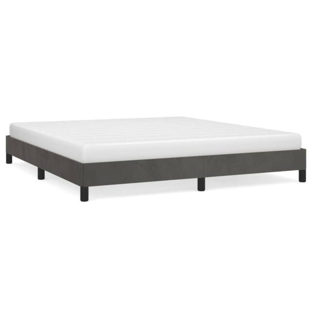 Berkfield Home Bed Frame Dark Grey 180x200 cm Super King Velvet - image 1