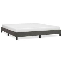 Berkfield Home Bed Frame Dark Grey 180x200 cm Super King Velvet - thumbnail 1