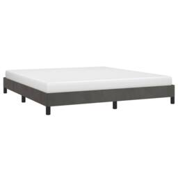 Berkfield Home Bed Frame Dark Grey 180x200 cm Super King Velvet - thumbnail 3