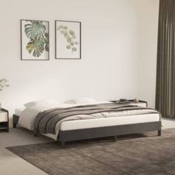 Berkfield Home Bed Frame Dark Grey 180x200 cm Super King Velvet - thumbnail 2